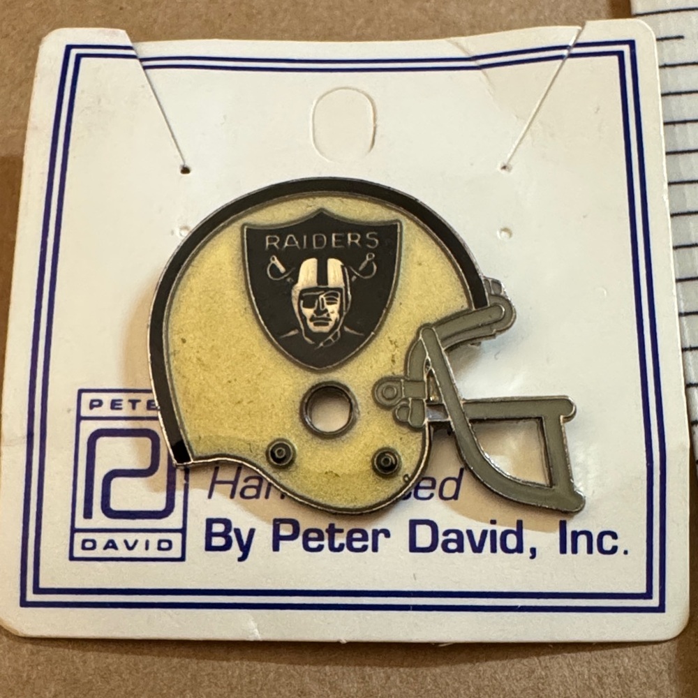 Peter David Raiders Helmet Pin